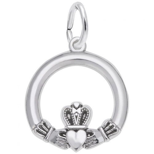 Sterling Silver Claddagh Charm 