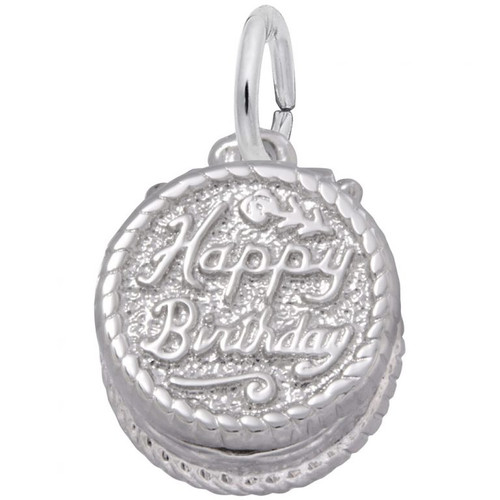 Sterling Silver Birthday Cake Charm 