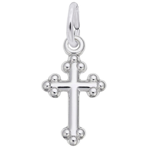 Sterling Silver Bottony Cross Charm 