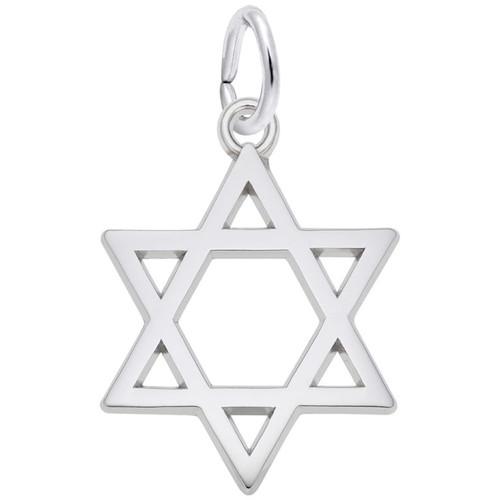 Sterling Silver Star of David Charm 