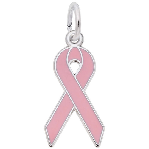 Sterling Silver Breast Cancer Awareness Charm 