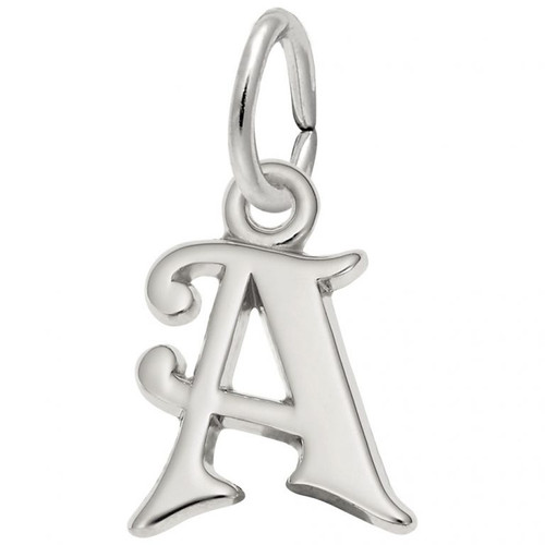 Sterling Silver Letter 'A' Charm 