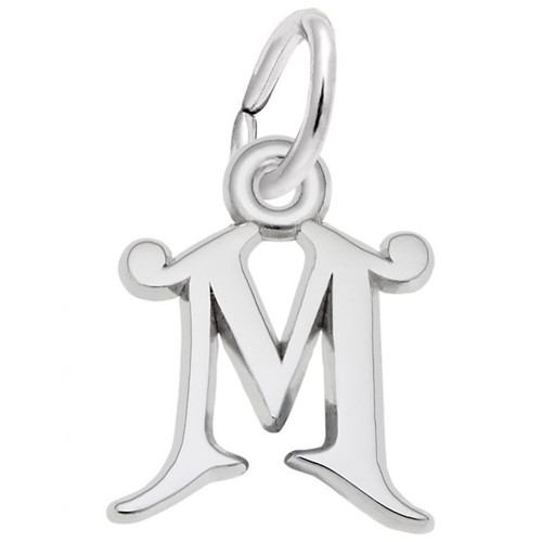 Sterling Silver Letter 'M' Charm 