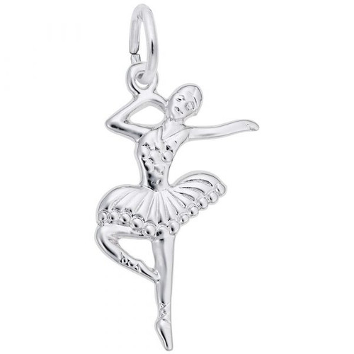 Sterling Silver Ballerina Charm 