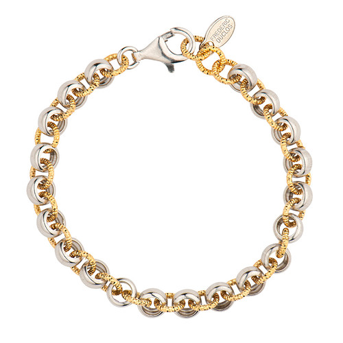 Two-Tone Heavy Cable Bracelet
