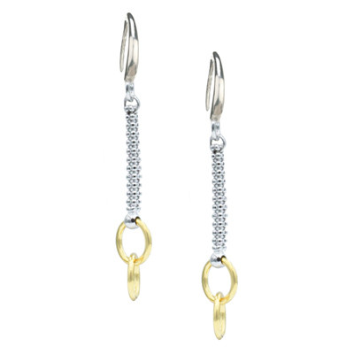 Two-Tone Circle & Chain Dangles