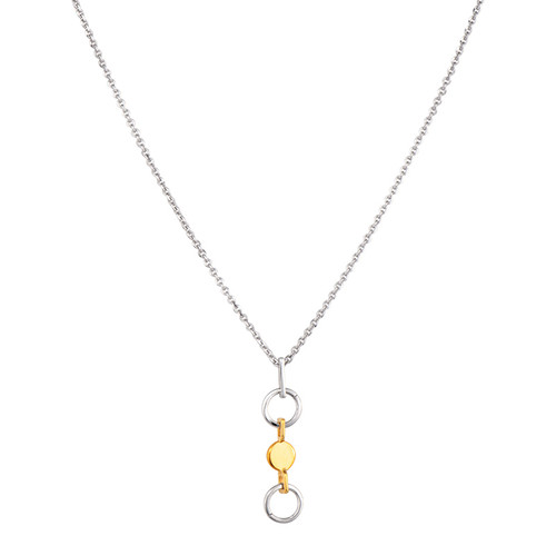 Two-Tone Disc Necklace