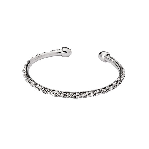 Sterling Silver Twisted Rope Cuff Bracelet
