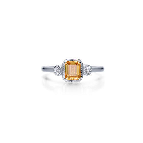 Sterling Silver Birthstone Ring-Citrine/November