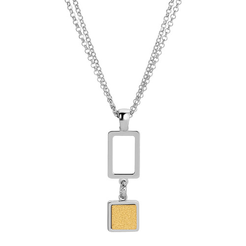 Two-Tone Geometric Necklace