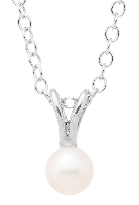 Sterling Silver Children's Petite Pearl Necklace