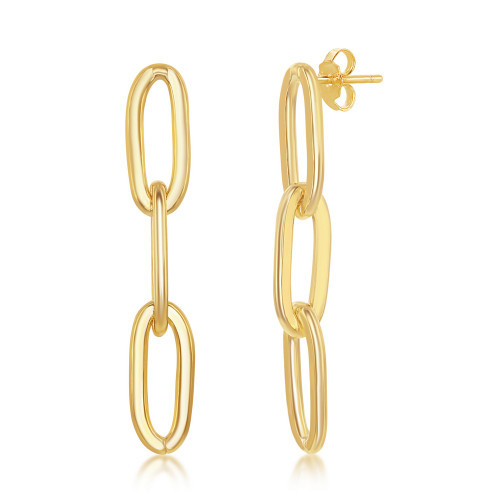 Gold-Plated Paperclip Dangles