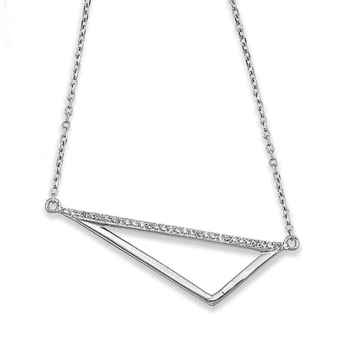 Sterling Silver Triangle Necklace