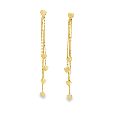 Gold-Plated Heart Dangles