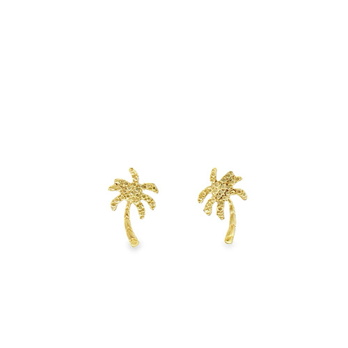 Gold-Plated Palm Tree Studs