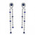 14K White Gold Sapphire & Diamond Earrings 