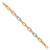 14K Tri-Color Oval Link Bracelet