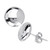 14K White Gold Flat Button Studs