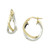 14K Two-Tone Criss-Cross Hoops