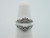 14K White Gold Diamond Tiara Ring Guard 