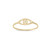 14K Yellow Gold Evil Eye Ring 
