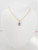 14K Yellow Gold Tanzanite & Diamond Halo Necklace 