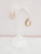 14K Yellow Gold Graduated Diamond Hoops