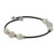 Rubber Cuff-Freshwater Pearl and Rose Quartz
