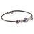 Rubber Cuff-Amethyst, Prehnite, & Freshwater Pearl 