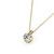 14K Yellow Gold Diamond Solitaire Pendant 0.30 CTW