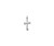 14K White Gold Ribbon Cross Pendant 