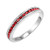10K White Gold Stack Band-Ruby