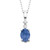 10K White Gold Birthstone Pendant-Sapphire/September 