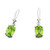 10K White Gold Birthstone Dangles-Peridot/August 