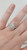 18K White Gold Lab-Grown Pear-Shape Halo Engagement Ring 