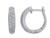 10K White Gold Pavé Diamond Hoops