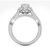 14K White Gold Vintage-Style Lab-Grown Diamond Engagement Ring 