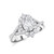 14K White Gold Vintage-Style Lab-Grown Diamond Engagement Ring 