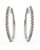 14K White Gold Diamond Hoop Earrings