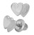 Sterling Silver Children's Double Heart Earrings