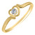 14K Yellow Gold Baby Ring with Heart & Diamond 