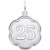 Sterling Silver '25' Charm 