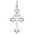 Sterling Silver Bottony Cross Charm 