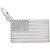 Sterling Silver American Flag Charm 