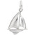 Sterling Silver Sailboat Charm 