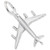 Sterling Silver Airplane Charm 