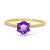 14K Yellow Gold Ring w/ Hexagon Amethyst 