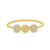 14K Yellow Gold 3-Disc Diamond Band 