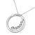 14K White Gold Diamond Circle Pendant 