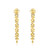 Gold-Plated CZ Leaf Drop Earrings